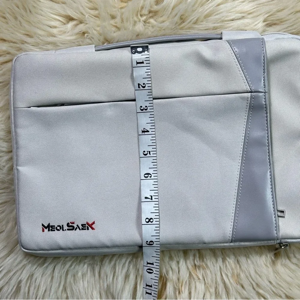 White Tablet Sleeve with Handle and Storage by